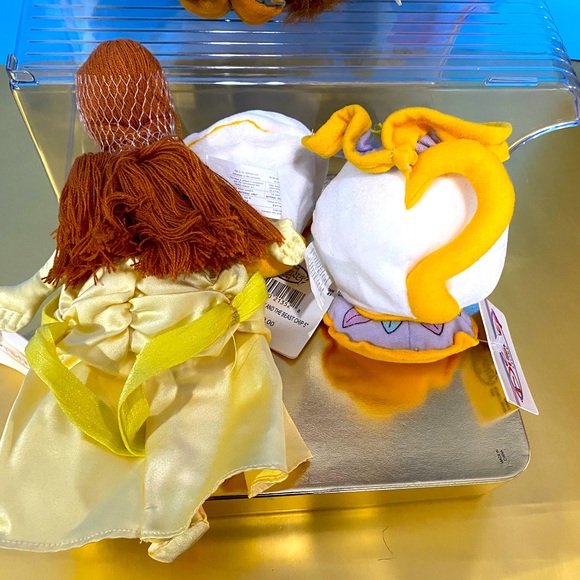 DISNEY EXCLUSIVE NWT VTG 90s BEAUTY AND THE BEAST BEAN BAG PLUSH COMPLETE SET/6 - Picture 16 of 16